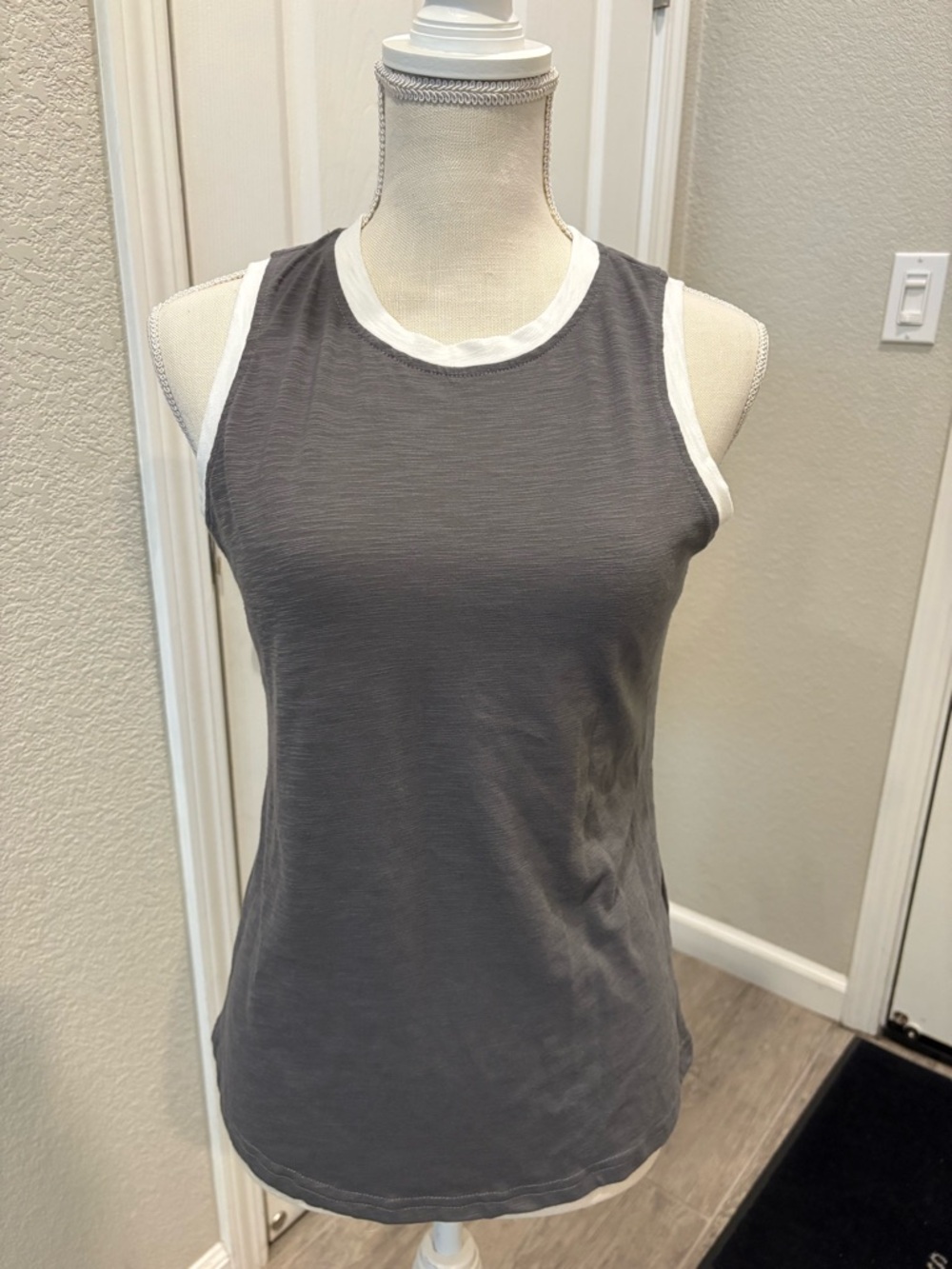Tank Top - Gray & White
